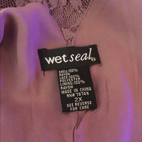 SOLD - NWOT Purple Lace Trim Slip Dress - Picture 3 of 4