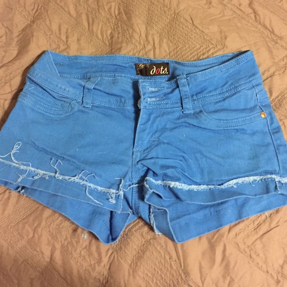 Blue, jean shorts