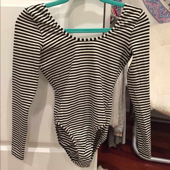 Striped leotard