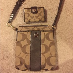 Coach cross body purse and matching wallet