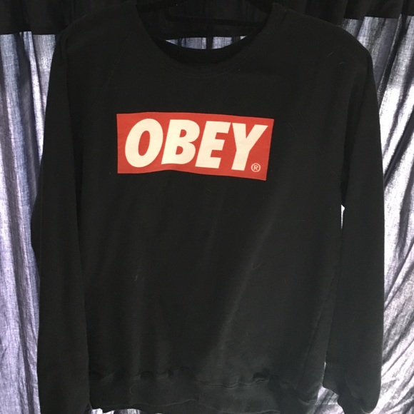 OBEY Black Logo Pullover