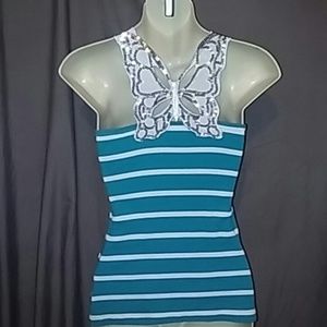 Cato Tops - Like New tank top with butterfly back Cato Tops - Like New tank top with butterfly back