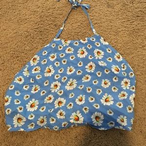 AA daisy blue halter top