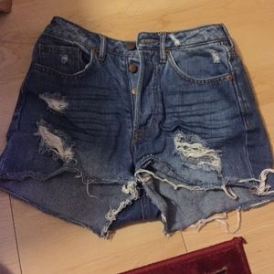 Denim high waisted shorts!