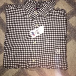 Mens black and white button down NWT