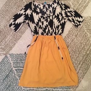 Spring Color-block Dress