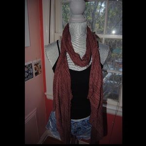 Maroon Free People Scarf