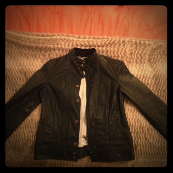 Banana Republic Faux Leather Black Jacket