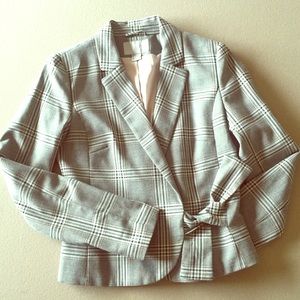 H&M Grey Plaid Blazer