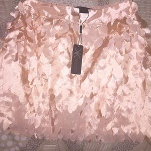 Kardashian Kollection pink petal skirt NWT