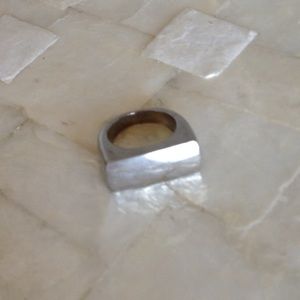 Anthro Reflective Silver Bar Ring