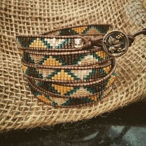 Boho Leather Wrap bracelet