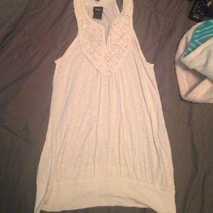 Vanity White Tank- Size Large