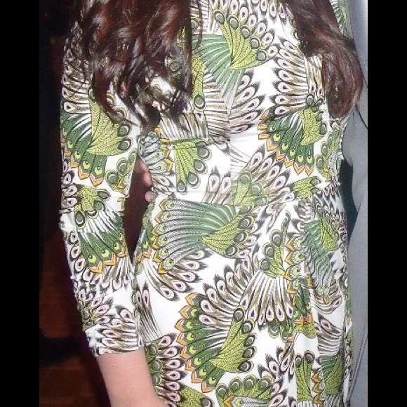 Modcloth dress by Sunny Girl peacock pattern