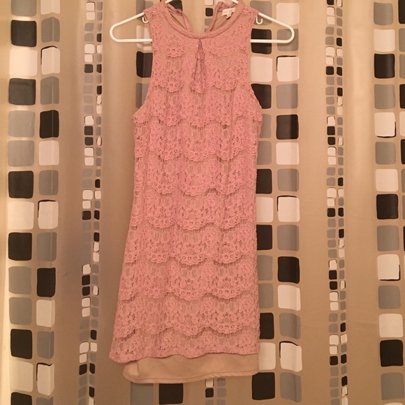 Pink lace dress