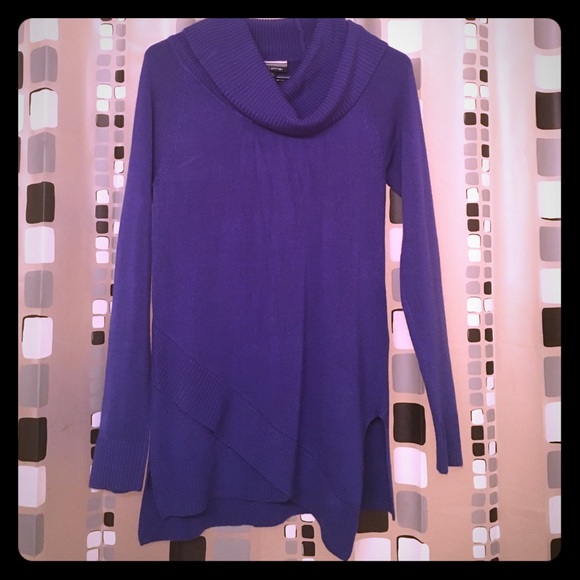 Cobalt blue turtleneck sweater