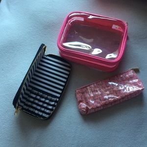 3 make up bags/holder