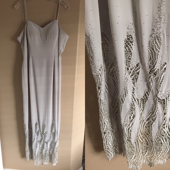Light grey prom dress!