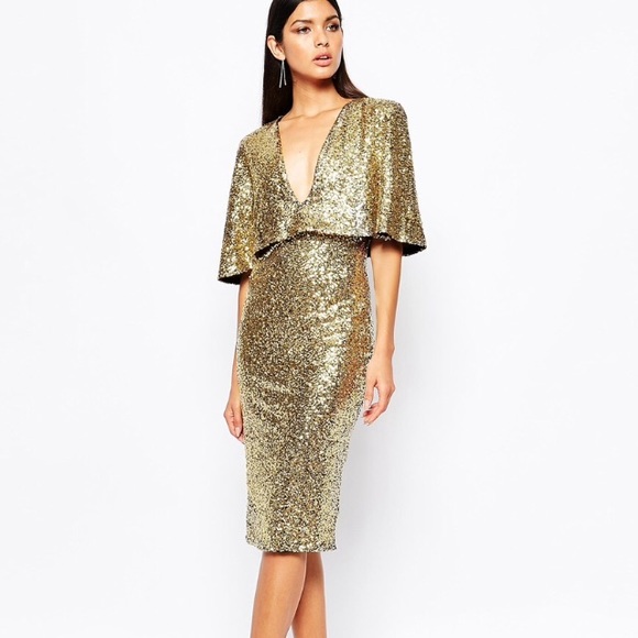 Gold Sequin Cocktail Dress