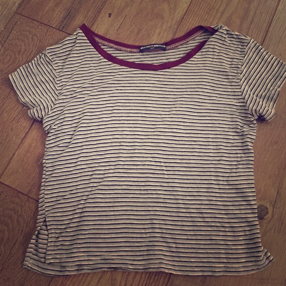 Brandy Melville striped loose crop top
