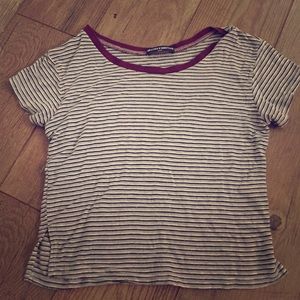 Brandy Melville striped loose crop top