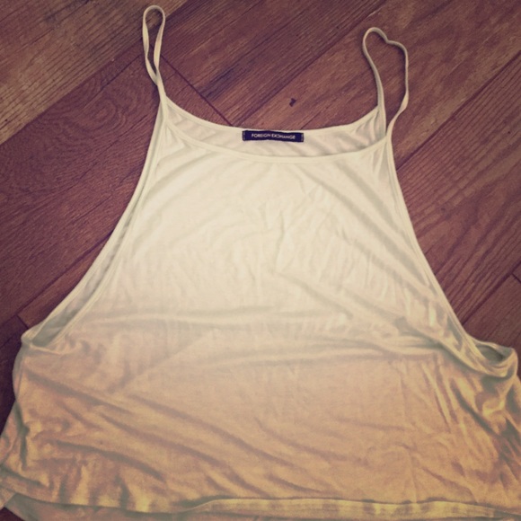 Mint green loose crop tank