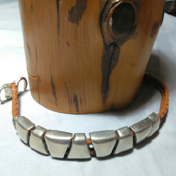 Metal and Leather bracelet