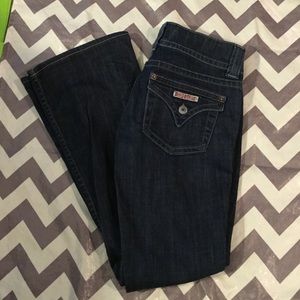 Hudson boot cut jeans size 26 flap pocket