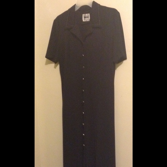 Black button down dress