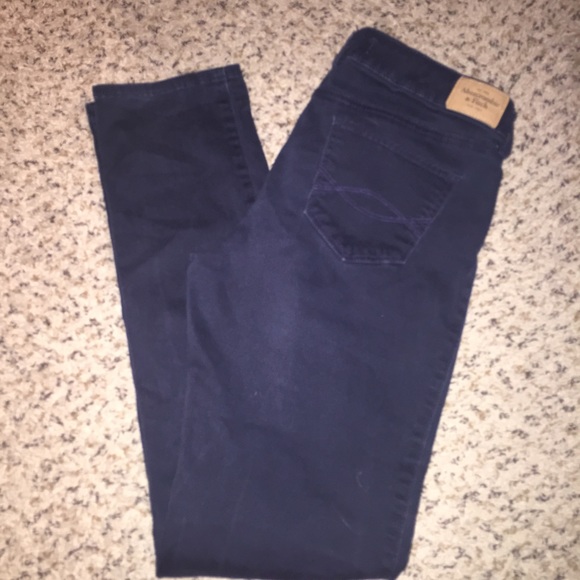 Blue straight leg pants