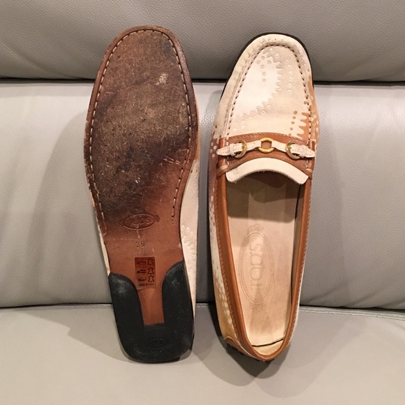 Tod's Suede with Leather Trim Loafers