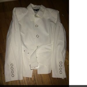 White trench jacket