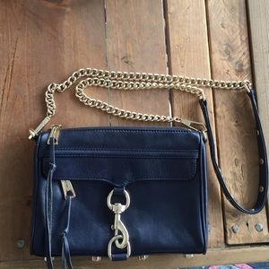 Navy blue Rebecca Minkoff mini mac