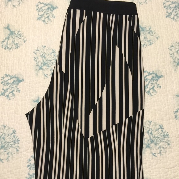 Black and white dress pants