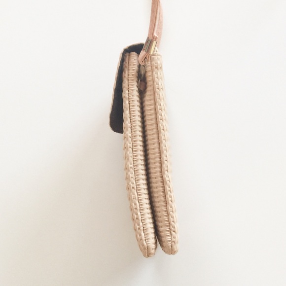 Blush Textured Faux Leather Mini Crossbody Purse - Picture 3 of 3