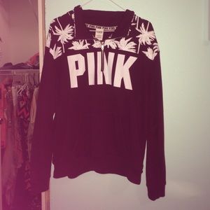 vs pink half zip