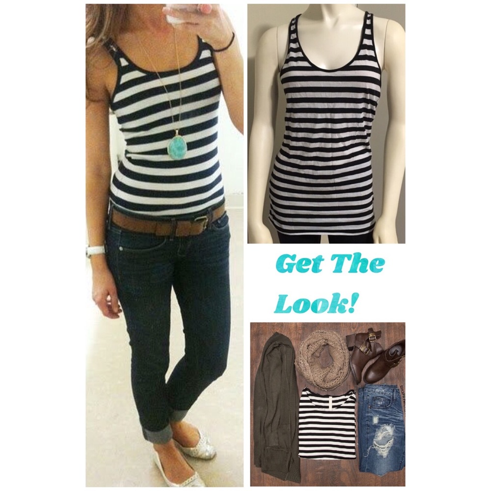 VS Pink Striped Tank