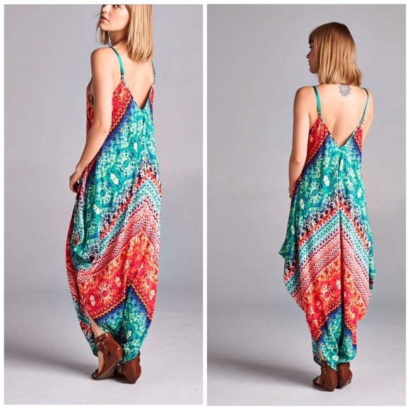 SOLD OUT! Tie Dye Patchwork Dress/Jumper - Picture 3 of 4