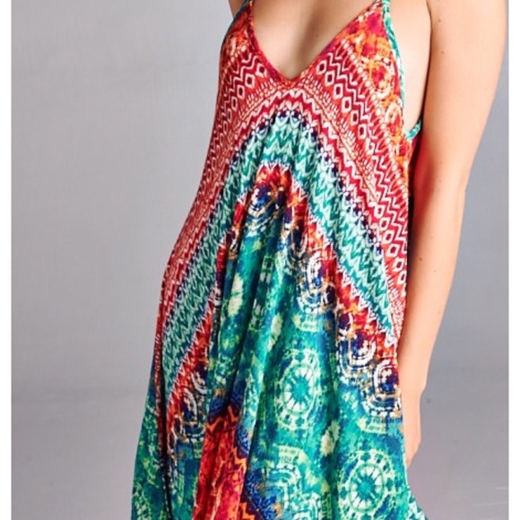 SOLD OUT! Tie Dye Patchwork Dress/Jumper - Picture 4 of 4