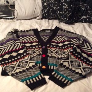 CROP VINTAGE KNIT SEWATER