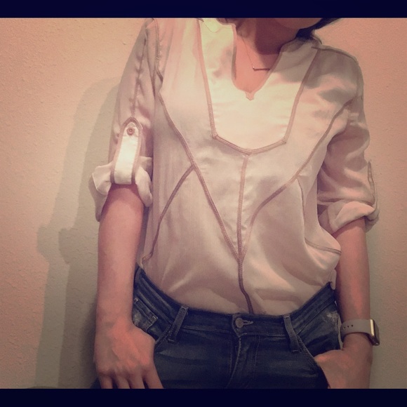 Sheer symmetrical blouse