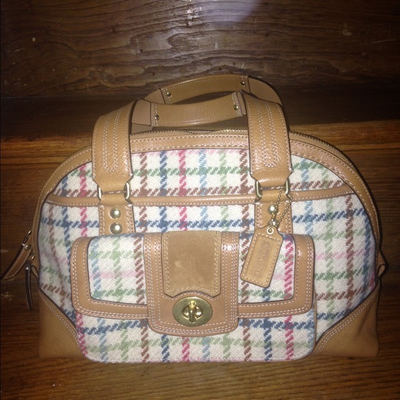Price Reduction! Coach Tweed Plaid Purse