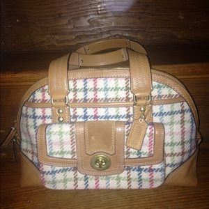 Price Reduction! Coach Tweed Plaid Purse