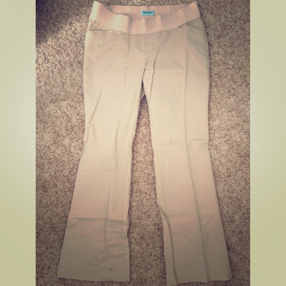 Khaki maternity pants