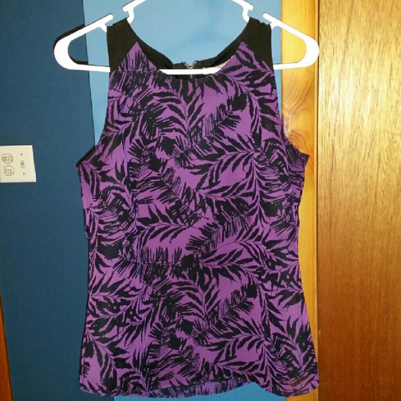 Banana Republic purple/black sleeveless top