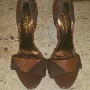 Jessica Simpson brown heels
