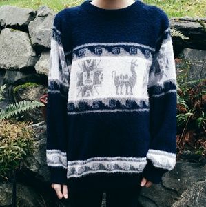Oversized Navy Blue Cozy Hipster Sweater
