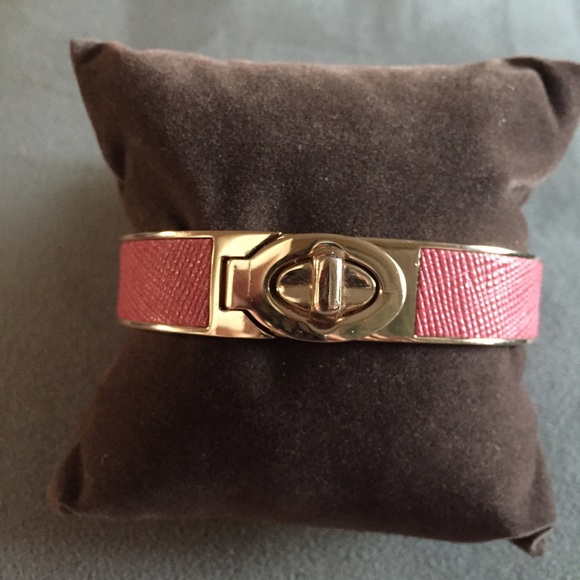 Like New Coach Bracelet Gold/Coral
