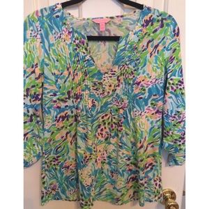 Lilly Pulitzer Braylen Tab Sleeve Top
