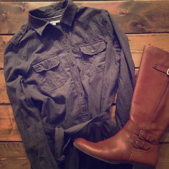 Gap Grey Shirt Dress